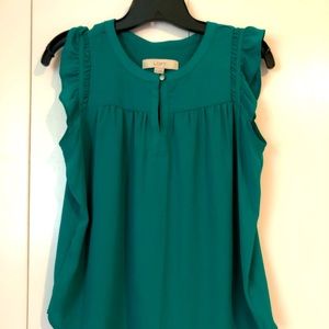 Green Sleeveless Blouse